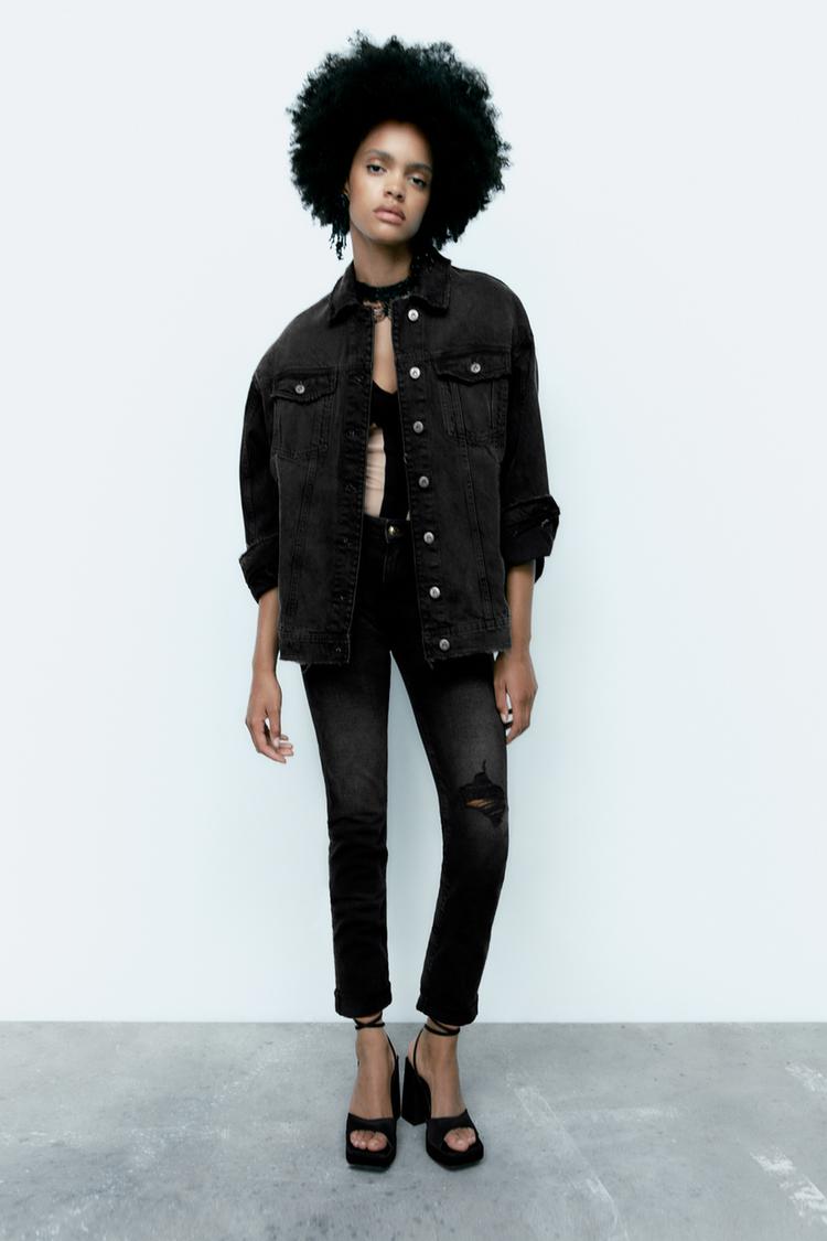 Zara oversized fashion denim jacket